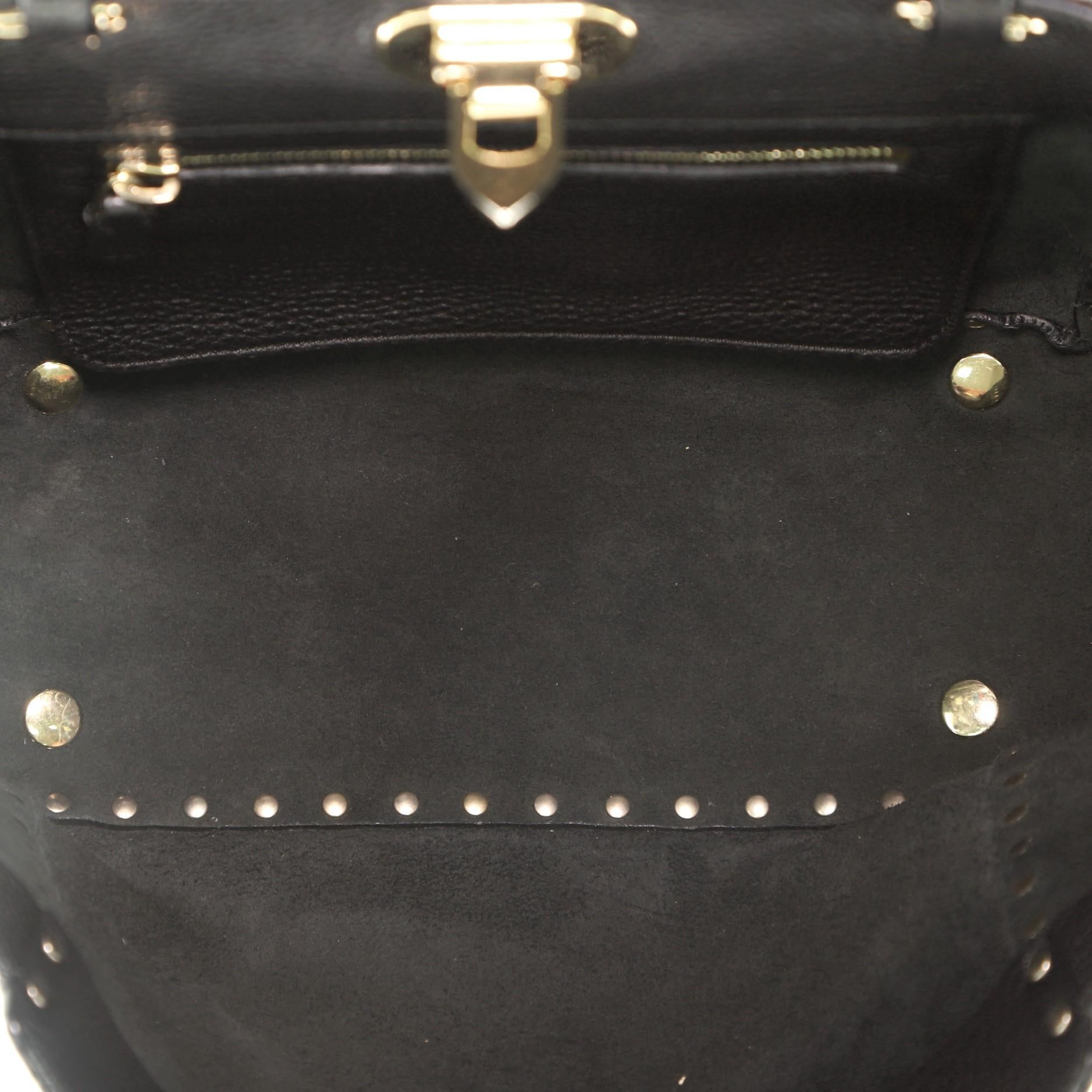 Women's or Men's Valentino Rockstud Tote Pebbled Leather Small