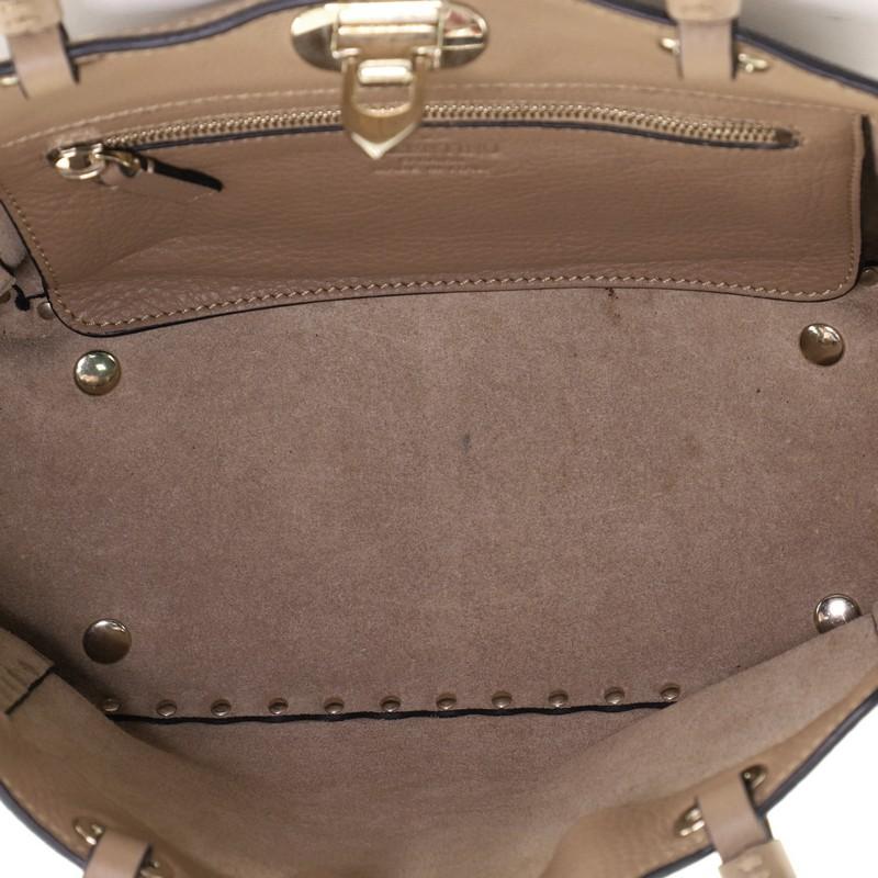 Women's Valentino Rockstud Tote Pebbled Leather Small