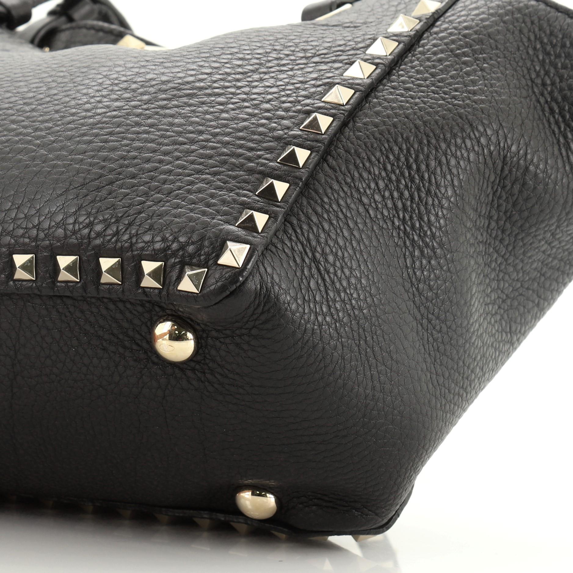 Valentino Rockstud Tote Pebbled Leather Small 1