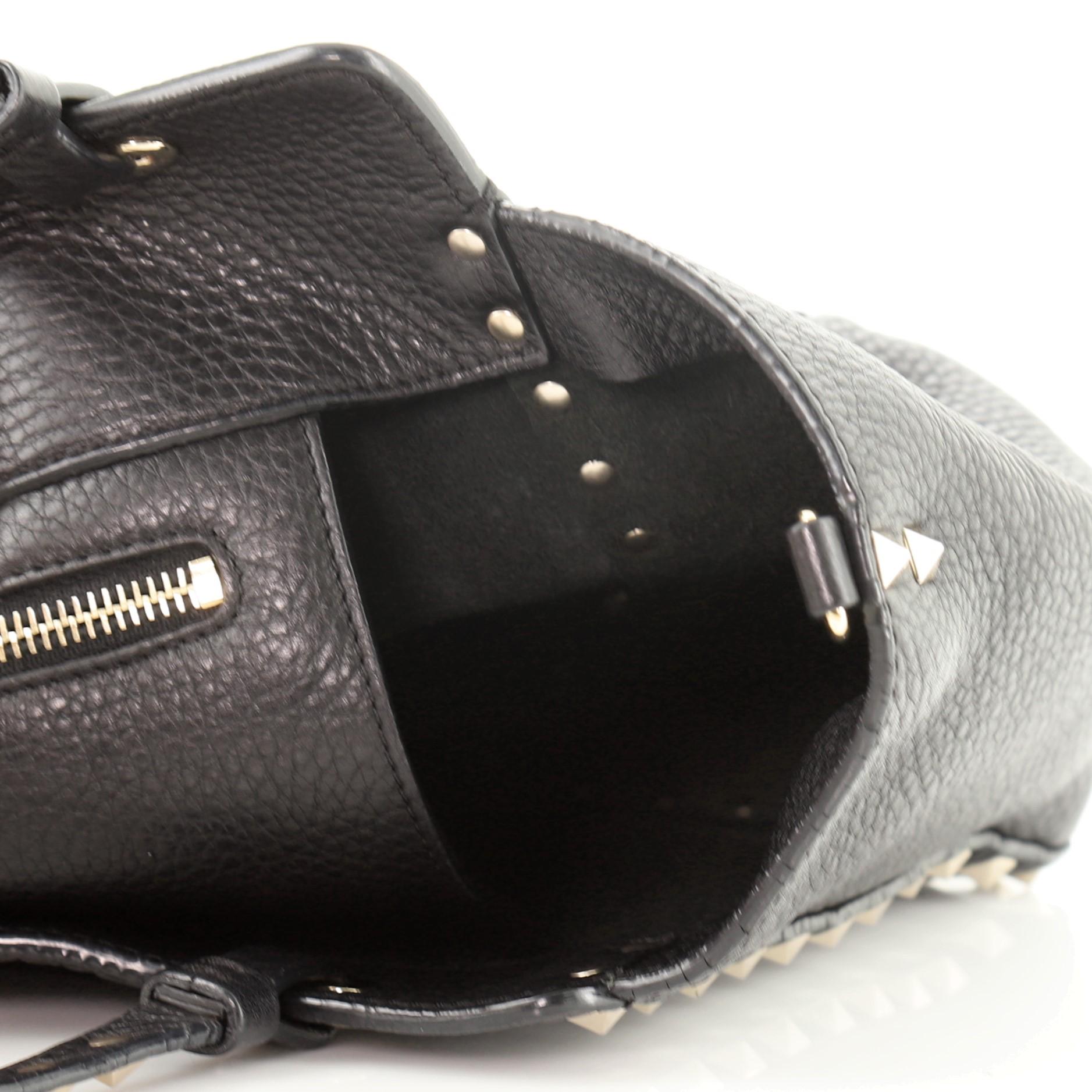 Valentino Rockstud Tote Pebbled Leather Small 3