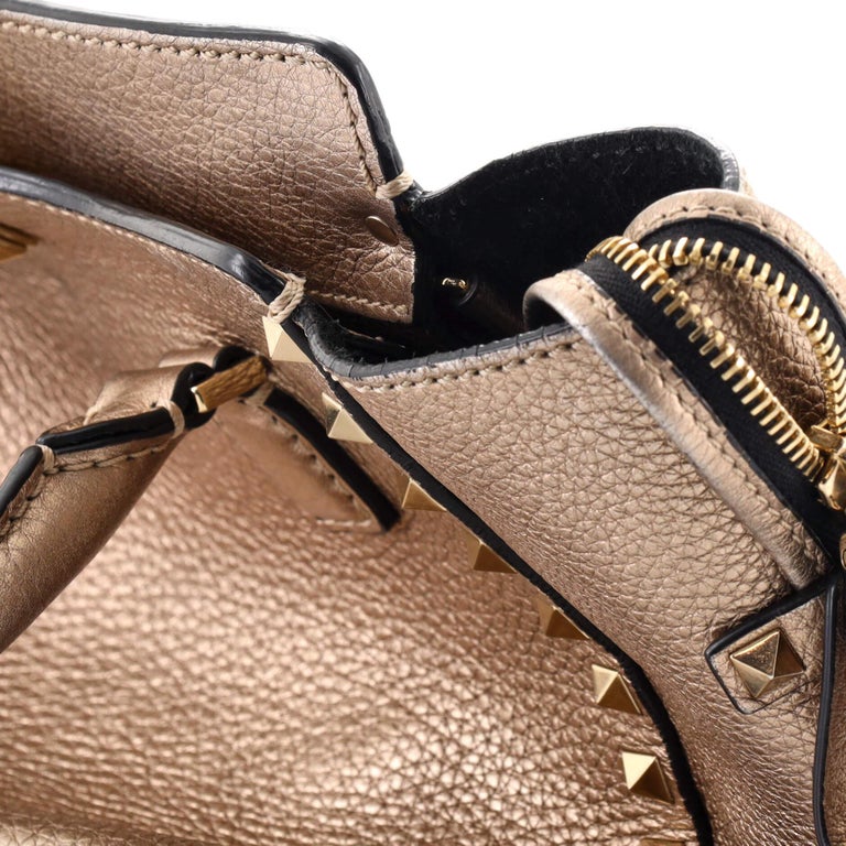 Valentino Rockstud Tote Pebbled Leather Small For Sale at 1stDibs