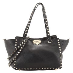 Valentino Rockstud Tote Pebbled Leather Small