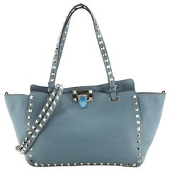 Valentino Rockstud Tote Pebbled Leather Small