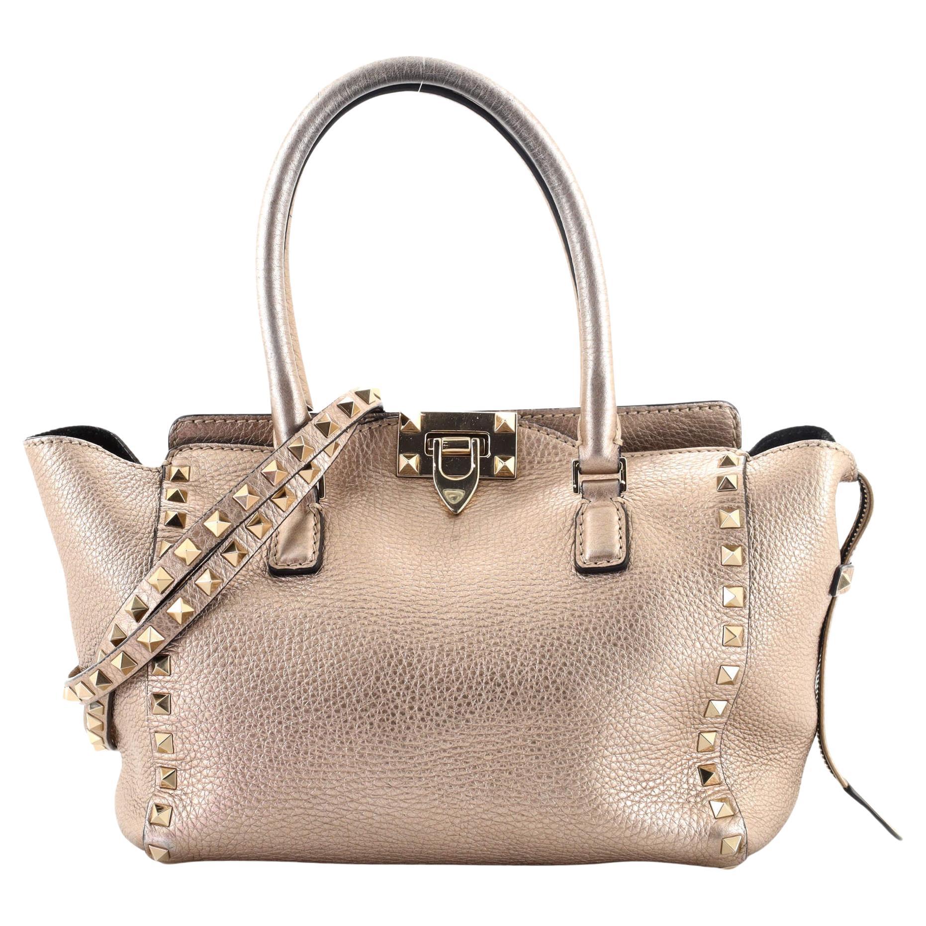 Pr?�-aim?� Valentino Garavani Sac fourre-tout vintage marron ?� fleurs avec paillettes pour femme 