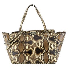 Valentino Rockstud Tote Python Large