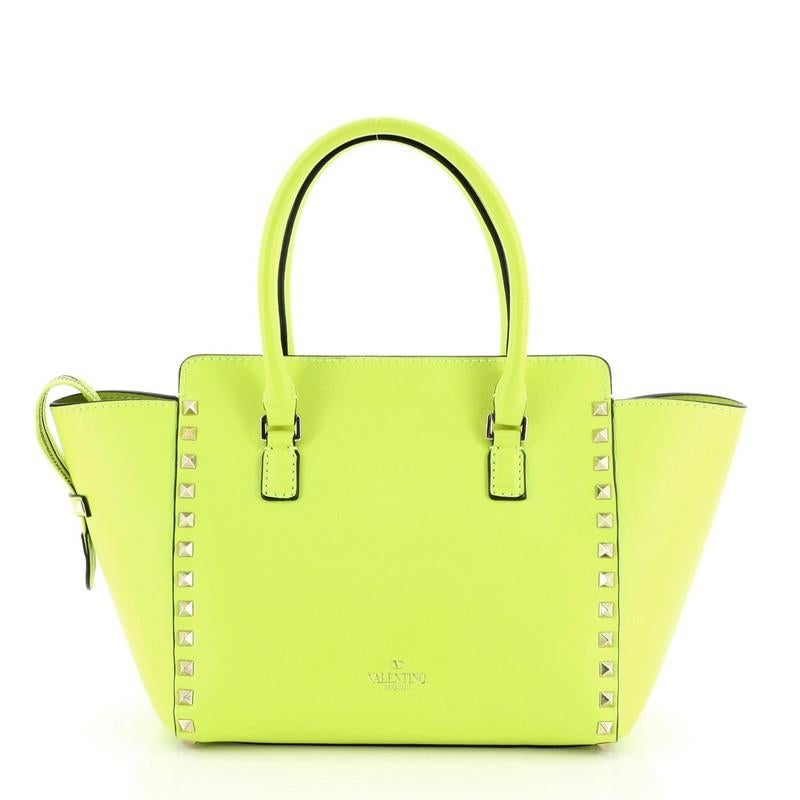Valentino Rockstud Tote Rigid Leather Small In Good Condition In NY, NY