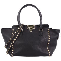 Valentino Rockstud Tote en cuir rigide:: petit modèle