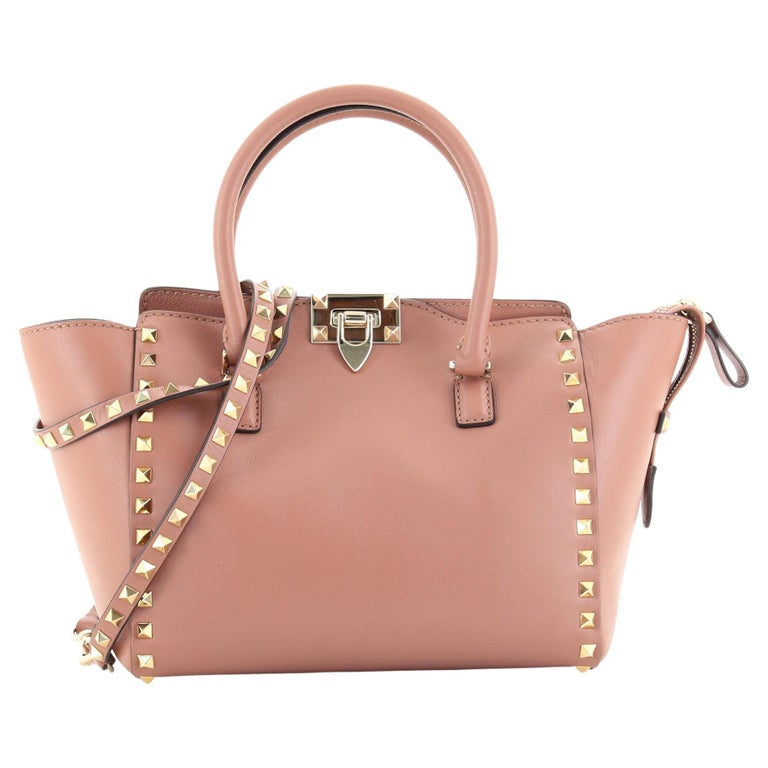 Valentino Rockstud Tote Rigid Leather Small For Sale at 1stDibs