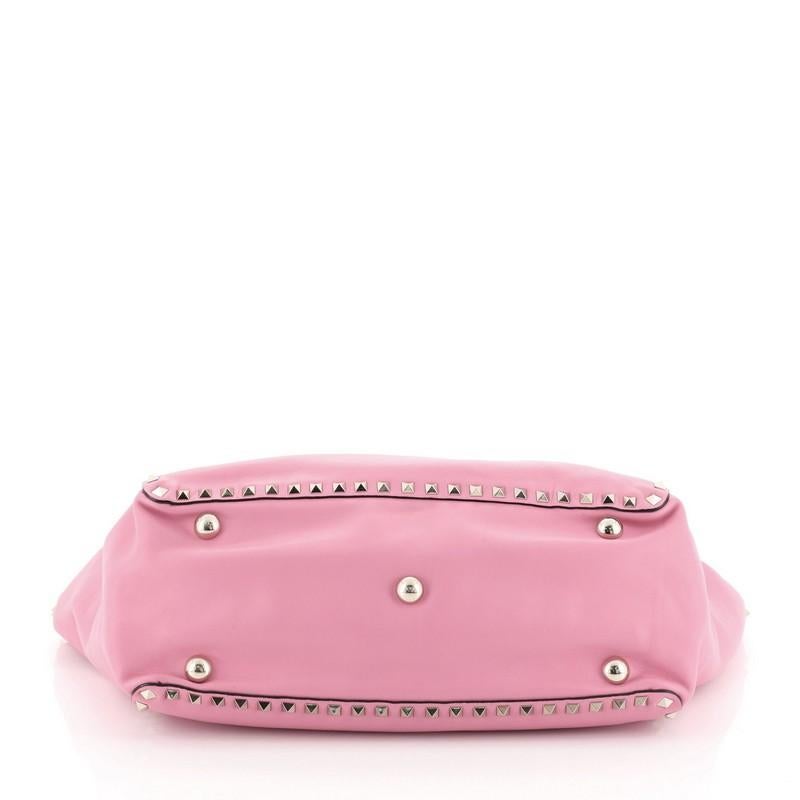 Pink Valentino Rockstud Tote Soft Leather Medium