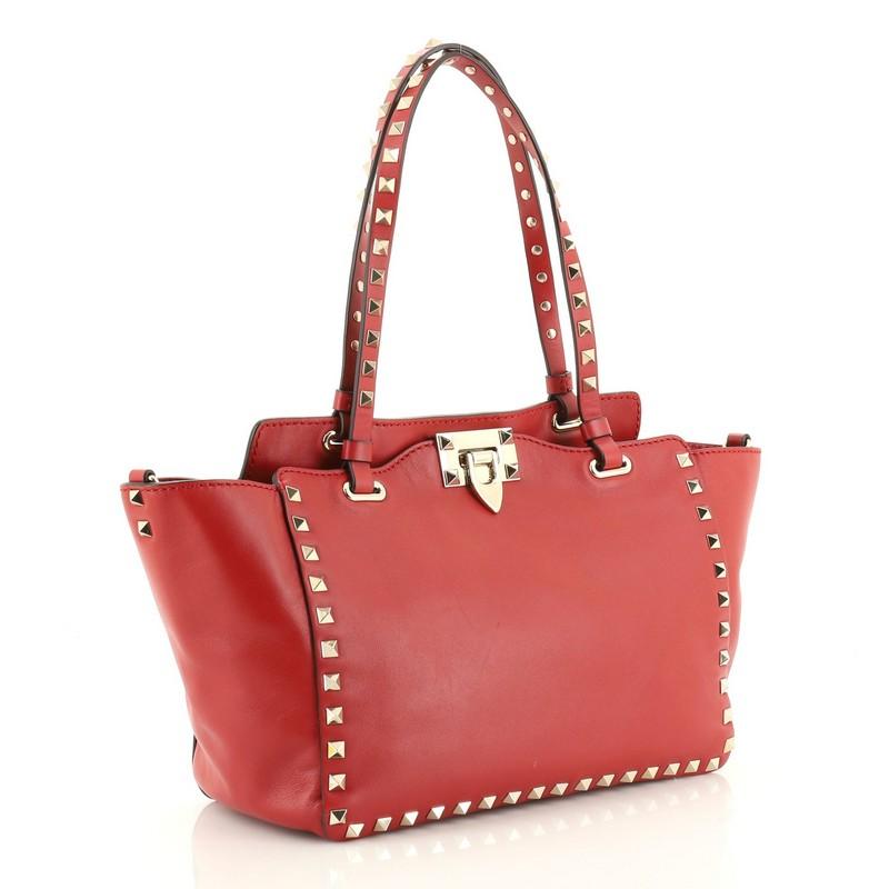 Red Valentino Rockstud Tote Soft Leather Small