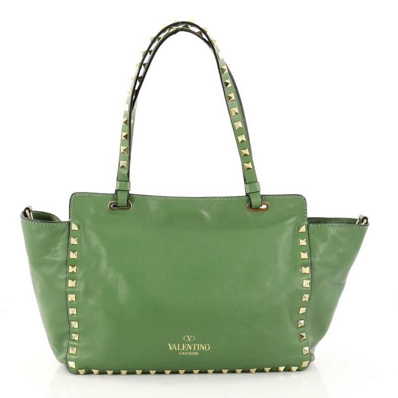 Valentino Rockstud Tote Soft Leather Small In Good Condition In NY, NY
