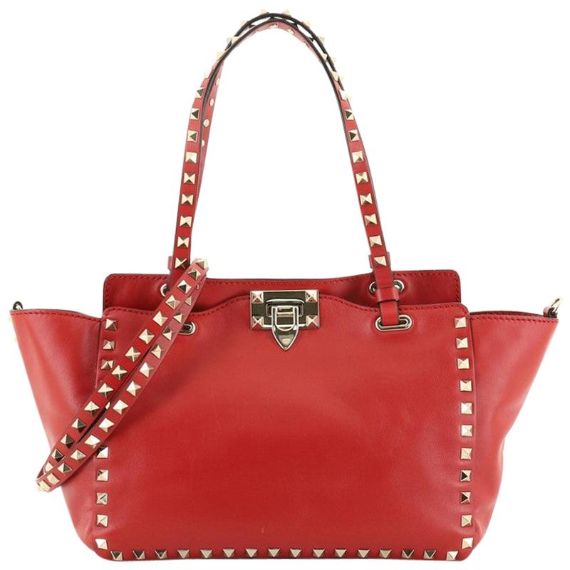 Valentino Rockstud Tote Soft Leather Small