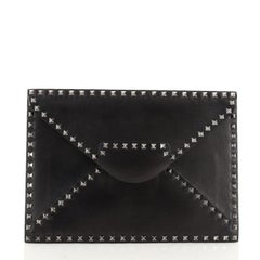 Valentino Rockstud Untitled Envelope Clutch Leather Medium