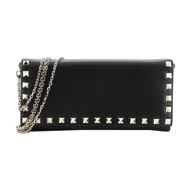 Valentino Rockstud Wallet On Chain Leather at 1stDibs