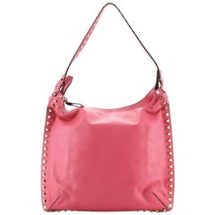 Valentino Rockstud Zip Shoulder Bag Leather