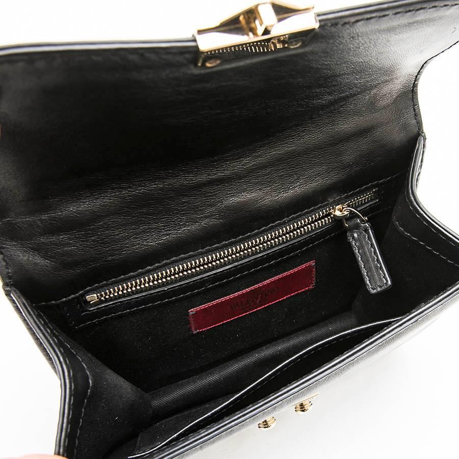 VALENTINO 'Rockstuds' Bag in Black Smooth Lamb Leather 5