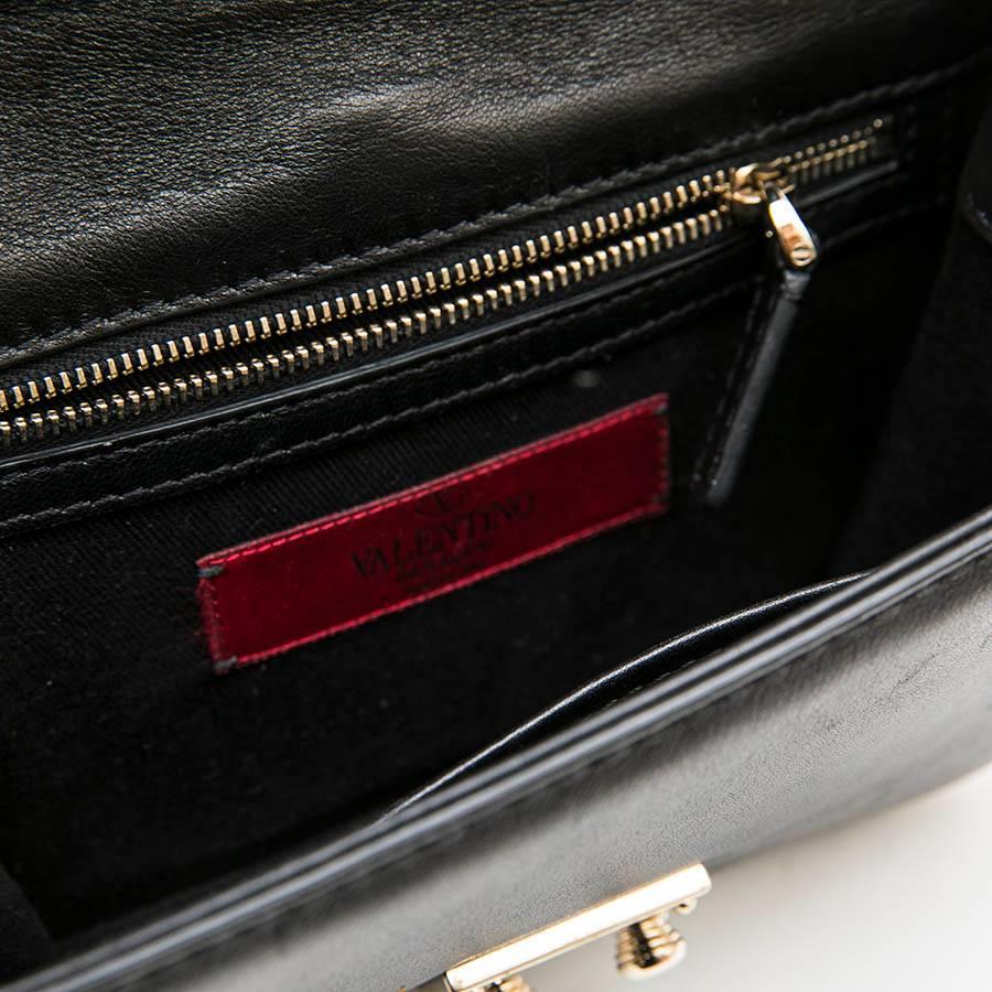 VALENTINO 'Rockstuds' Bag in Black Smooth Lamb Leather 6