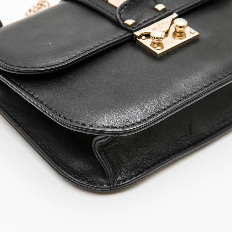 VALENTINO 'Rockstuds' Bag in Black Smooth Lamb Leather 3