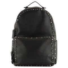 Valentino Rolling Rockstud Backpack Leather With Cabochons Large