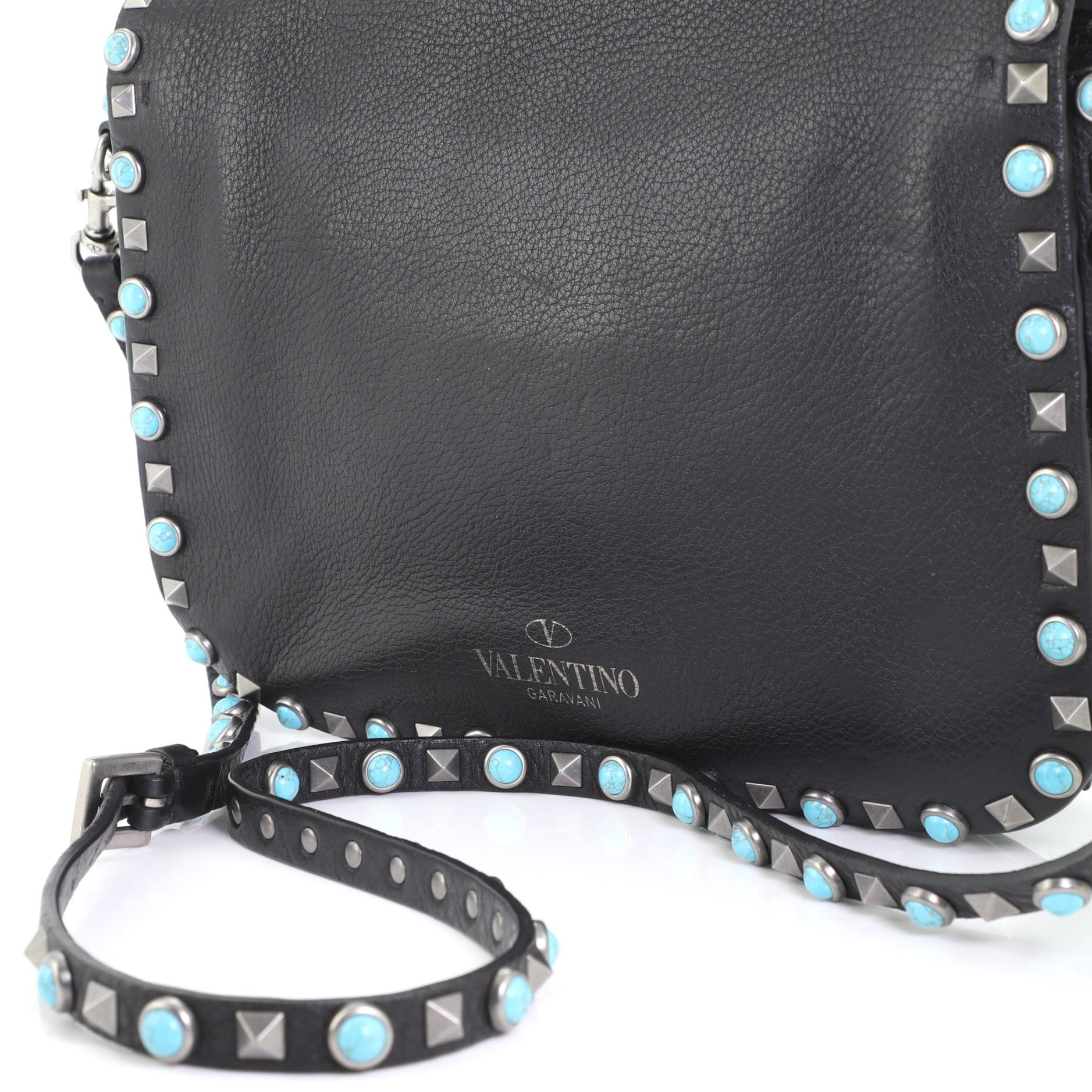 Valentino Rolling Rockstud Crossbody Bag Leather with Cabochons Medium 2