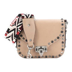 Valentino Rolling Rockstud Crossbody Bag Leather With Cabochons Small