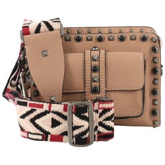 Valentino Rolling Rockstud Pocket Crossbody Leather with Cabochons Mini