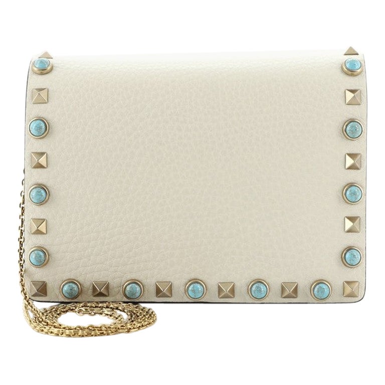 Valentino Rolling Rockstud Pouch Crossbody Bag Leather Mini