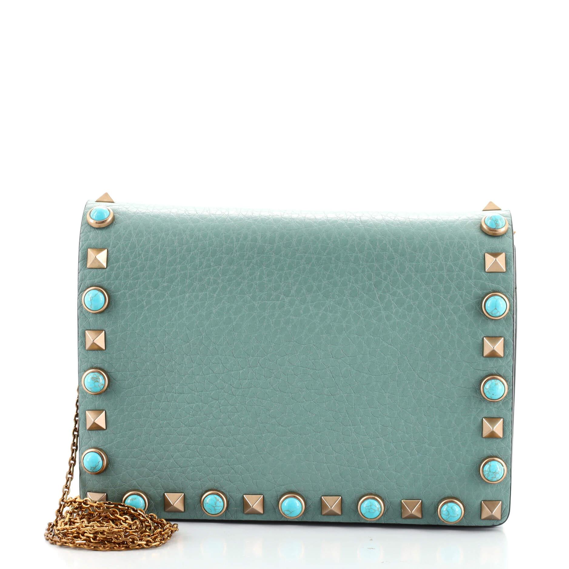 Valentino Denim Embroidered Butterfly Cross Body Bag For Sale at