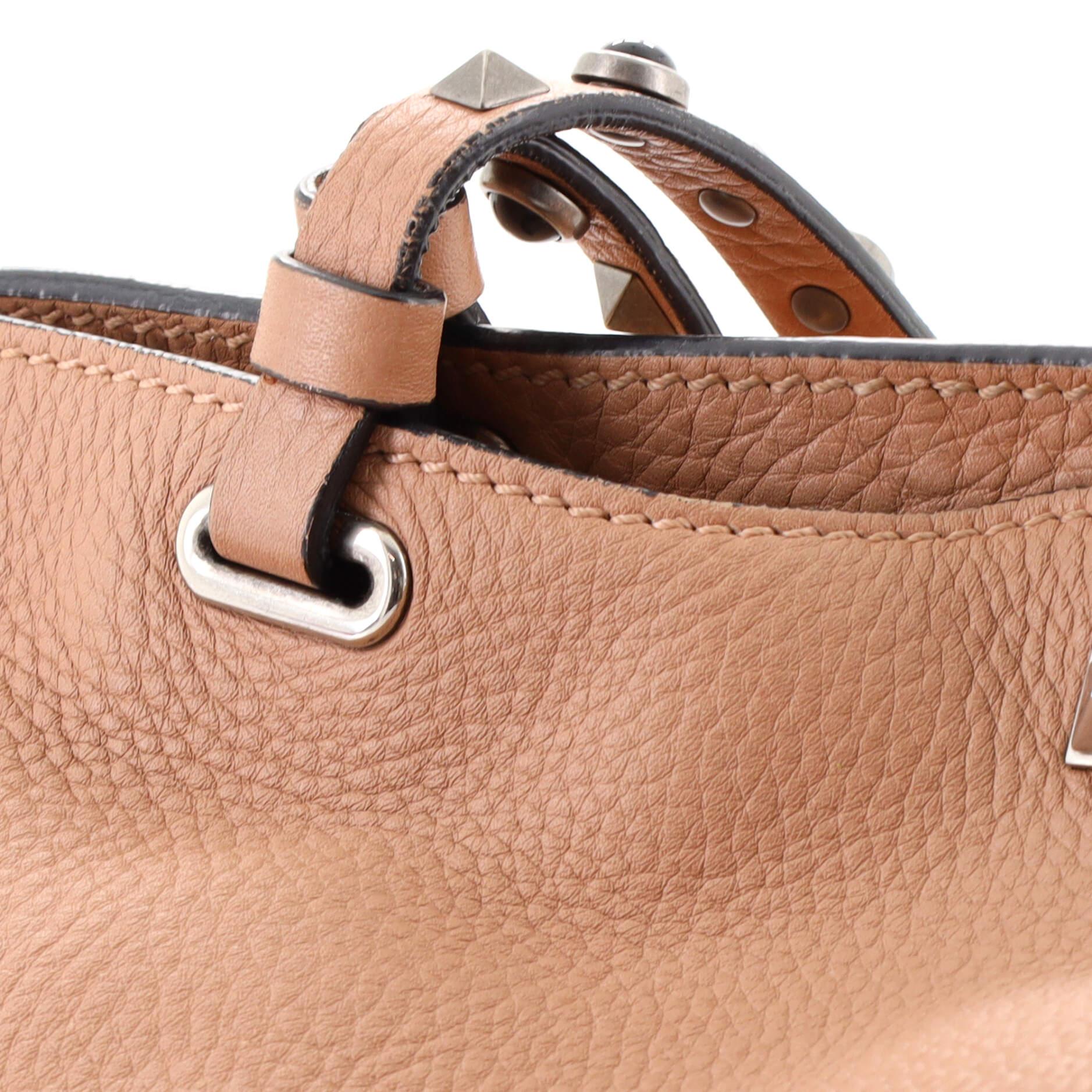 Valentino Rolling Rockstud Tragetasche aus Leder mit Cabochons Medium 3