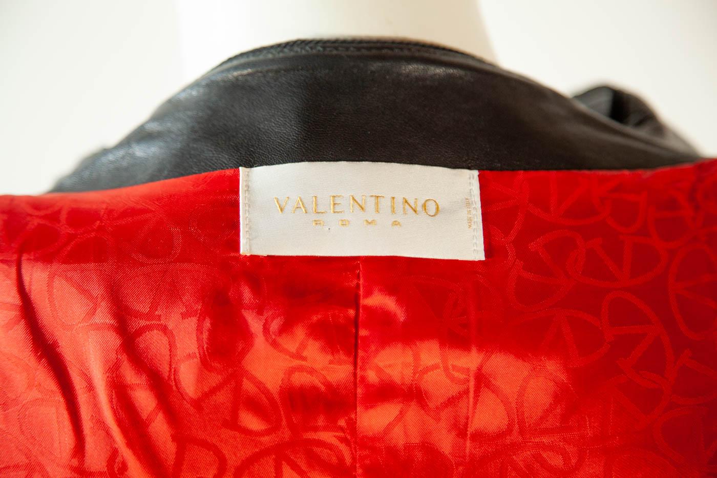 leather jacket with red inside