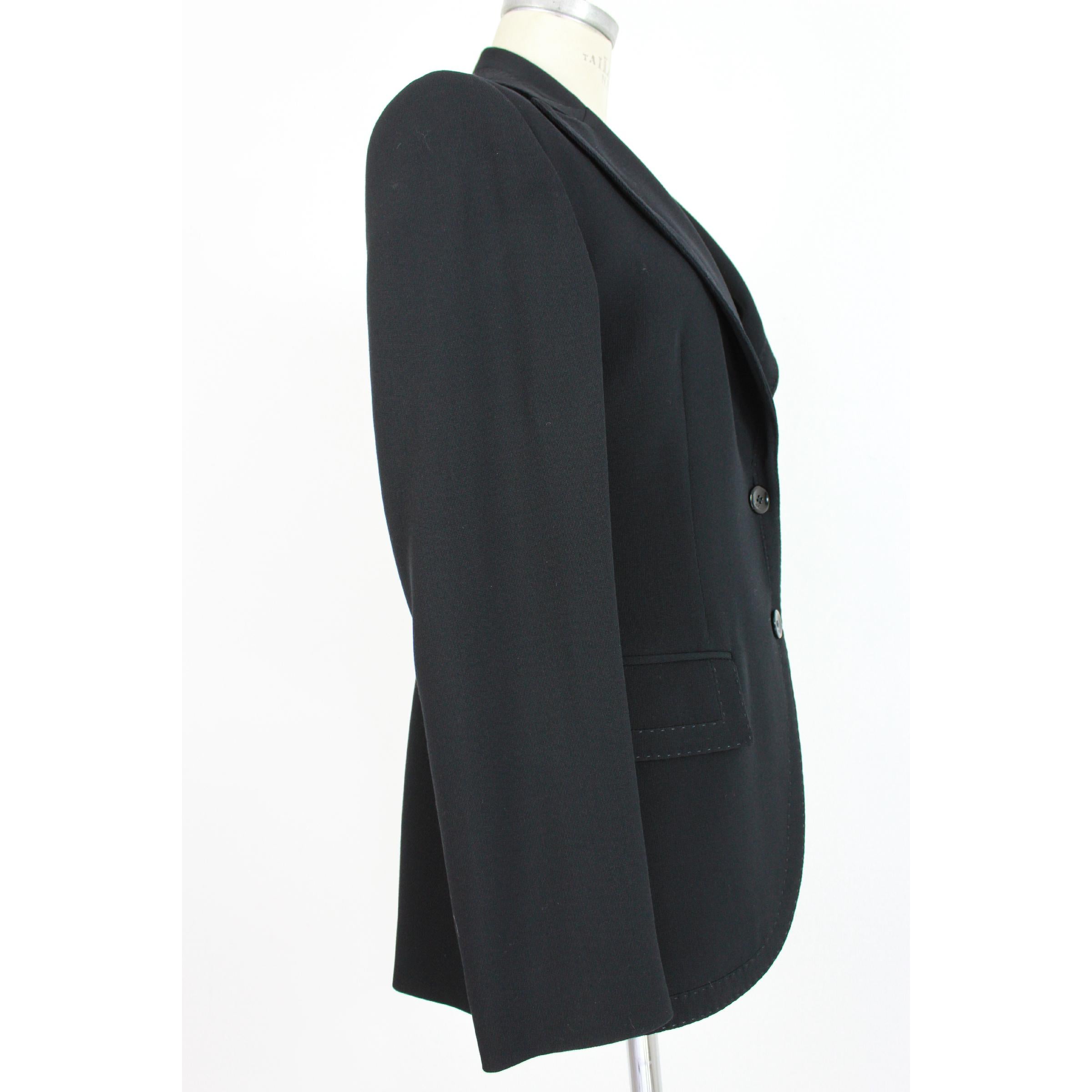 Women's Valentino Roma Black Wool Pant Suit Formal Set Dress New 1990s