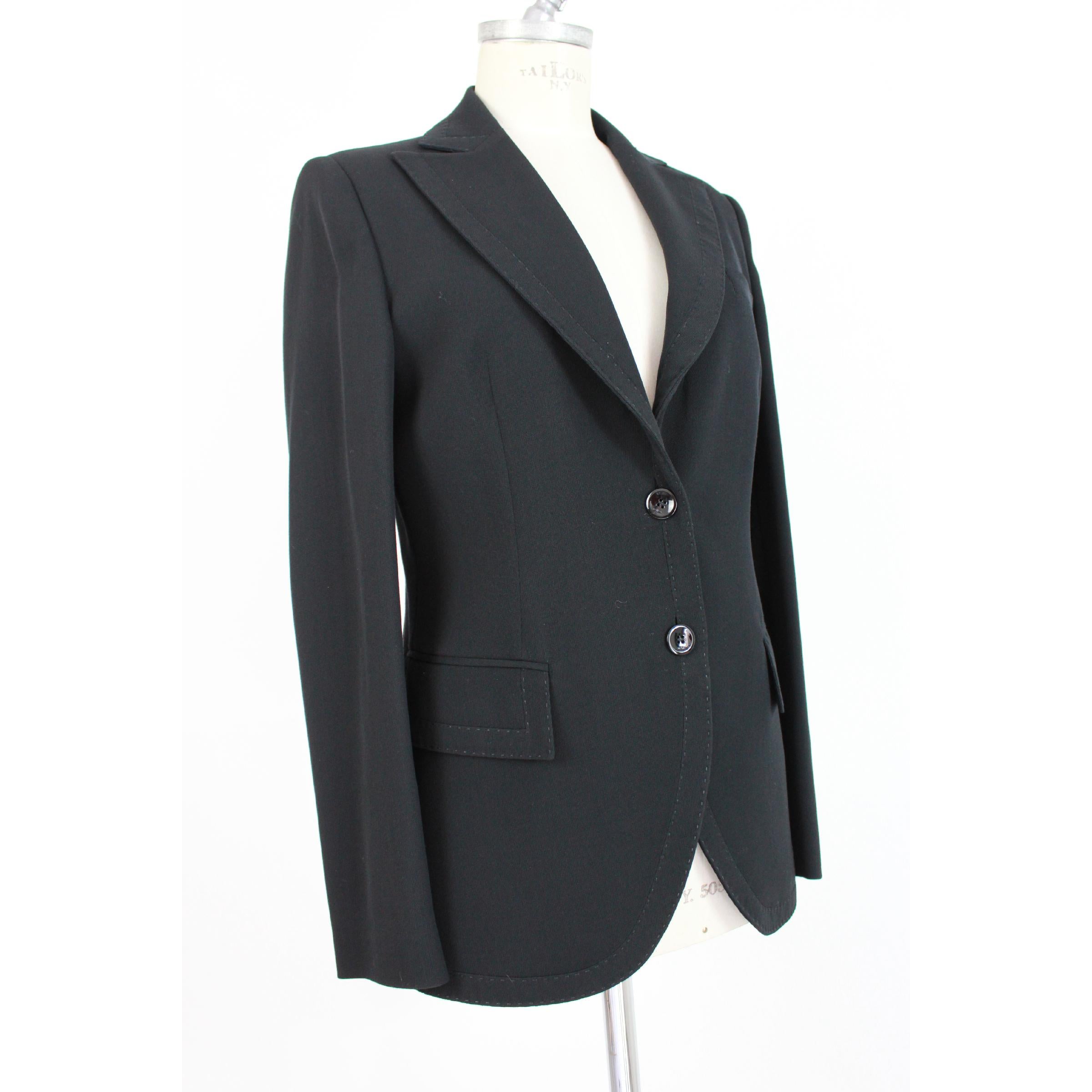 Valentino Roma Black Wool Pant Suit Formal Set Dress New 1990s 1