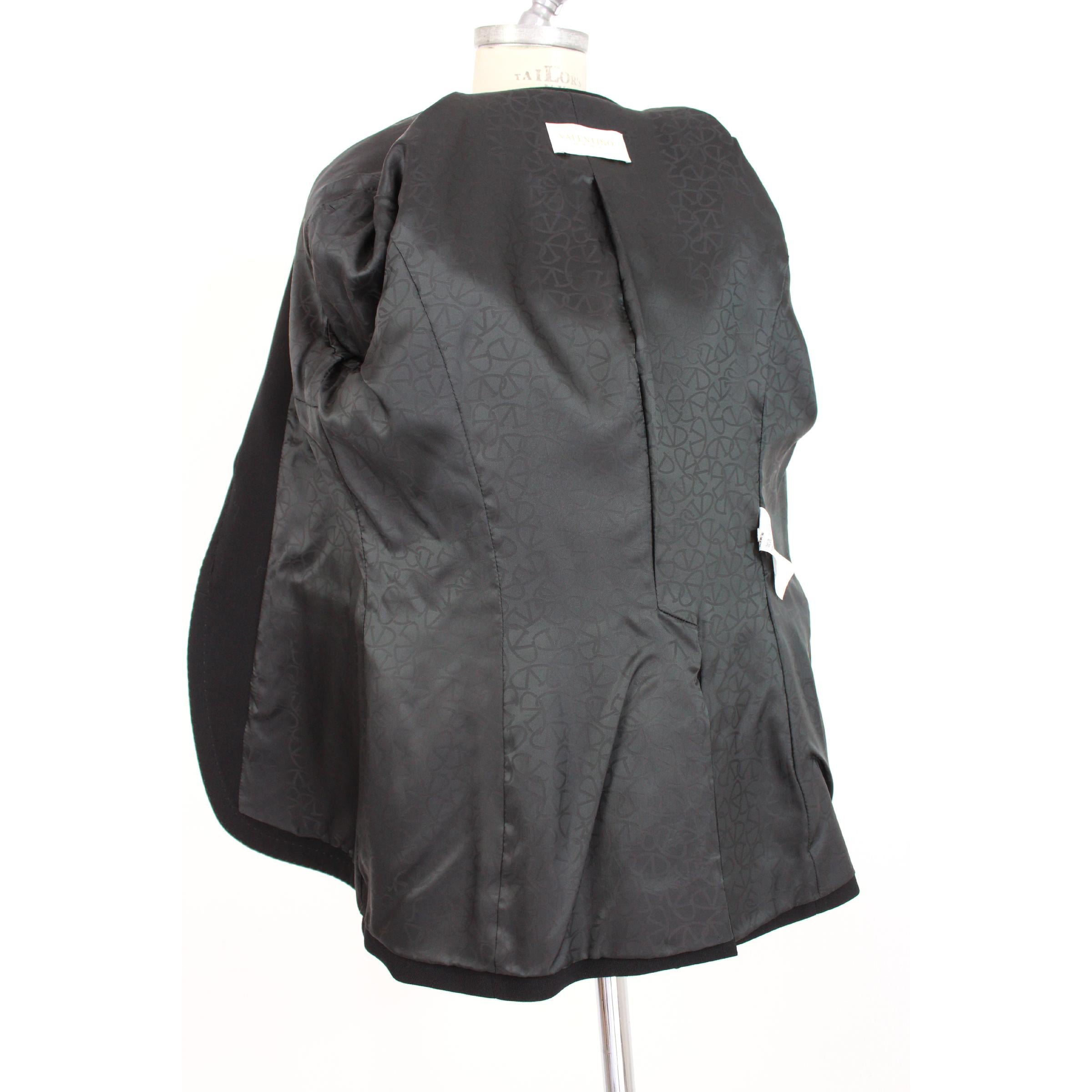 Valentino Roma Black Wool Pant Suit Formal Set Dress New 1990s 2