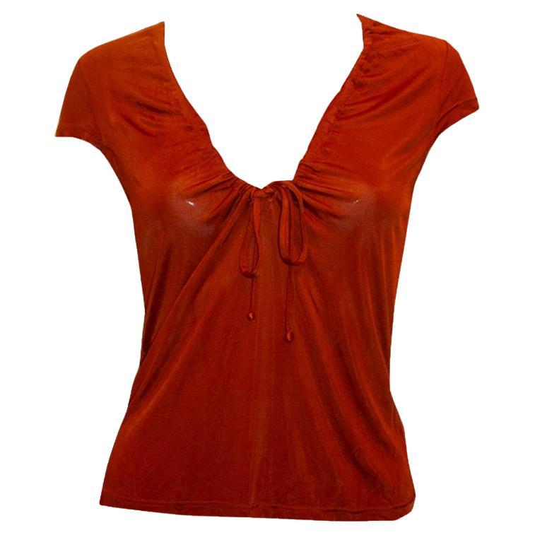 Valentino Roma - Top orange brûlé en vente
