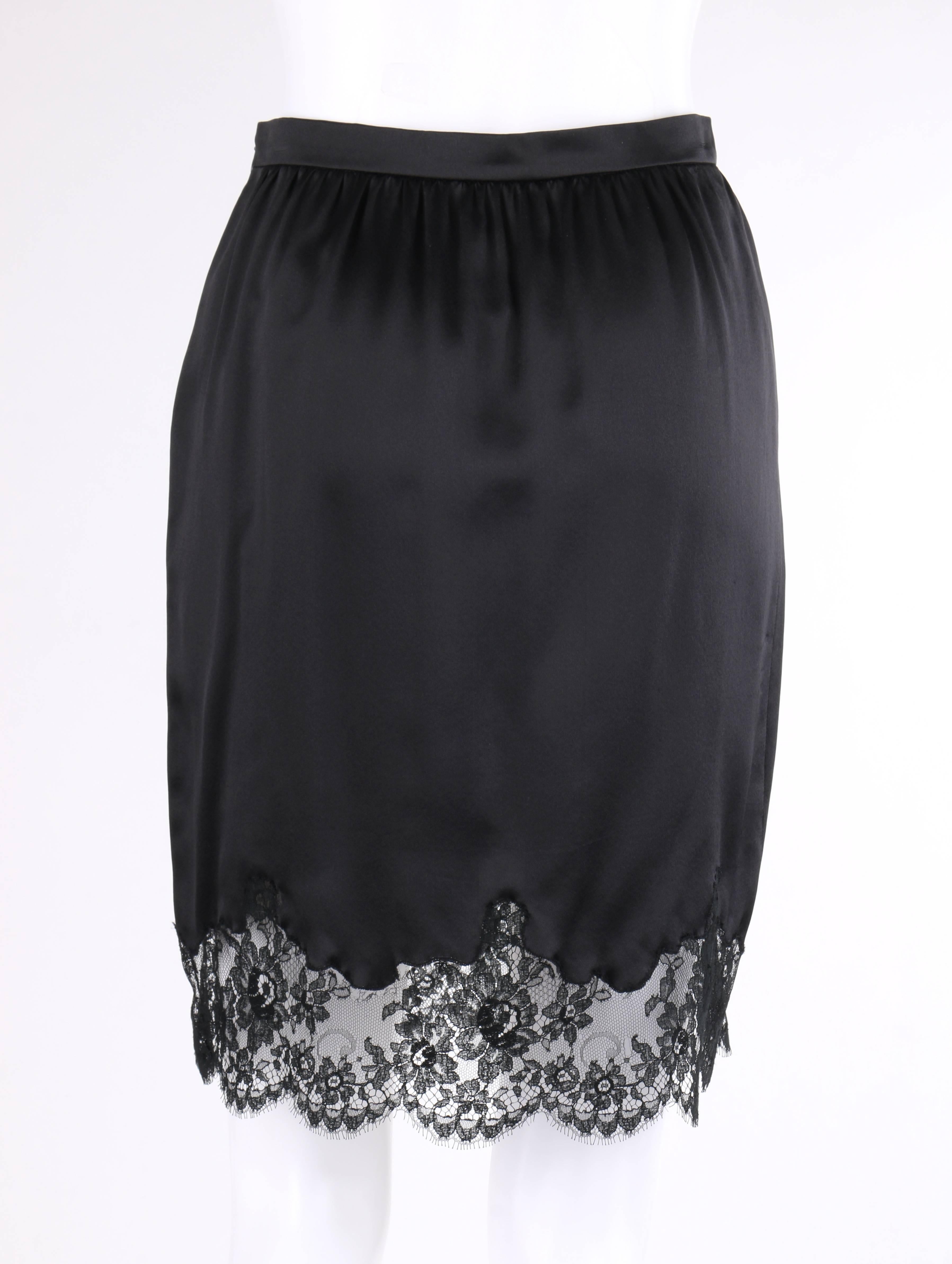 black slip skirt