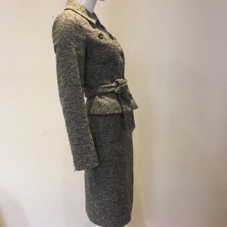 Black VALENTINO ROMA FW98 Grey wool suit For Sale