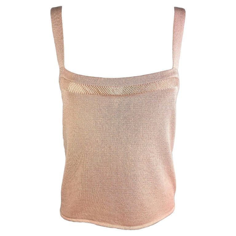 Cavalli Pink cotton tank top