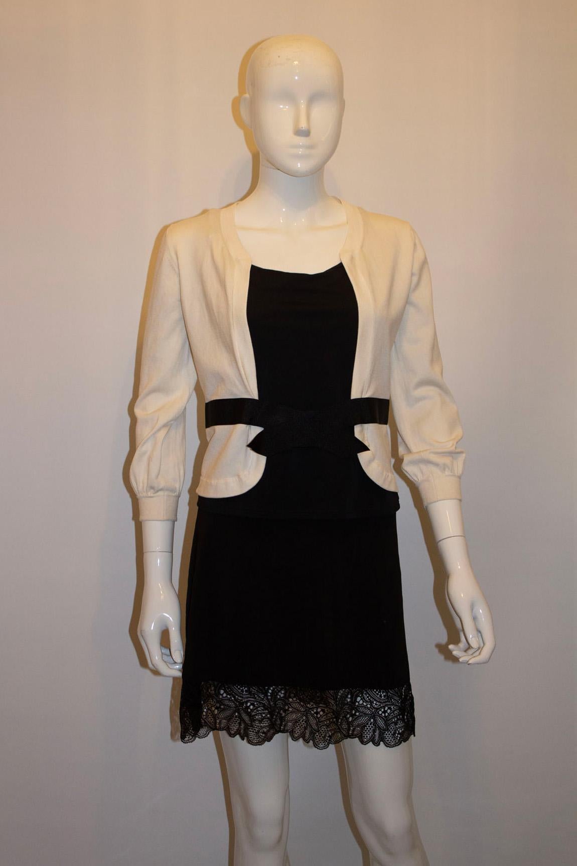 Beige Valentino Roma Silk Knit Cardigan For Sale