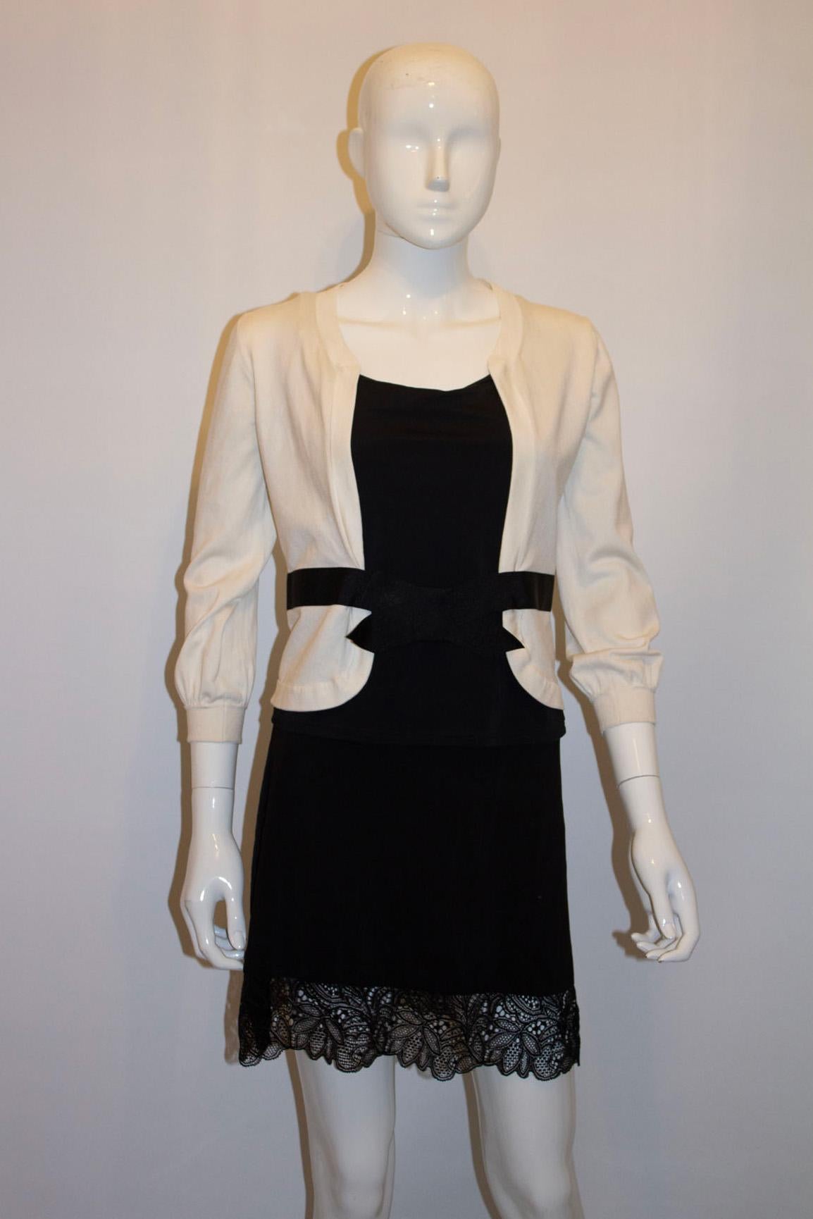 Valentino Roma Silk Knit Cardigan In Good Condition For Sale In London, GB