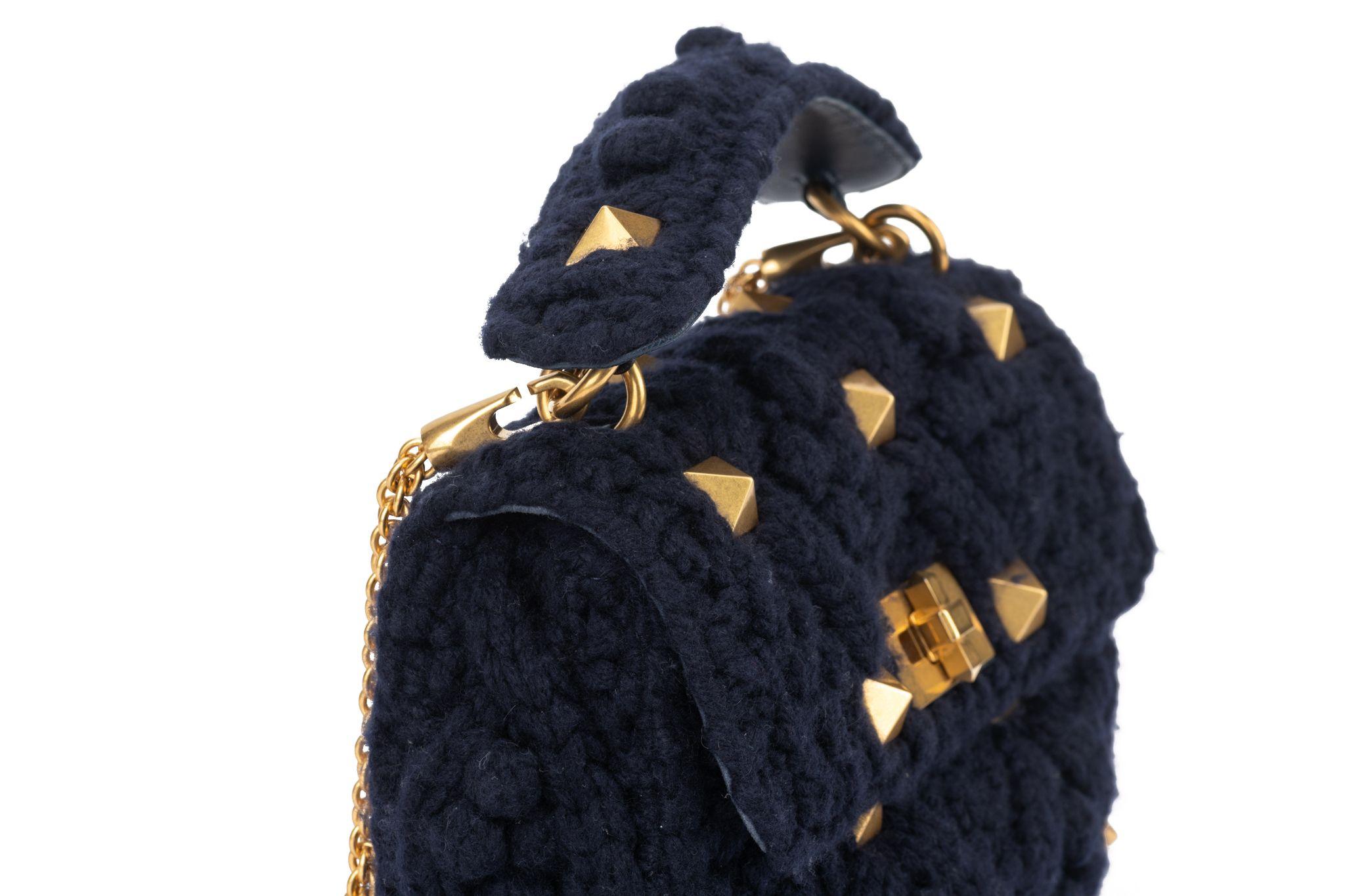 Valentino Roman Stud Knitted Bag New For Sale 11