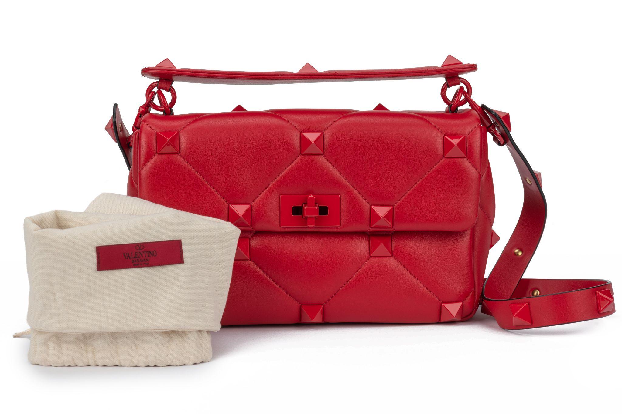 Valentino Roman Stud Bolso Rojo Nuevo en venta 11