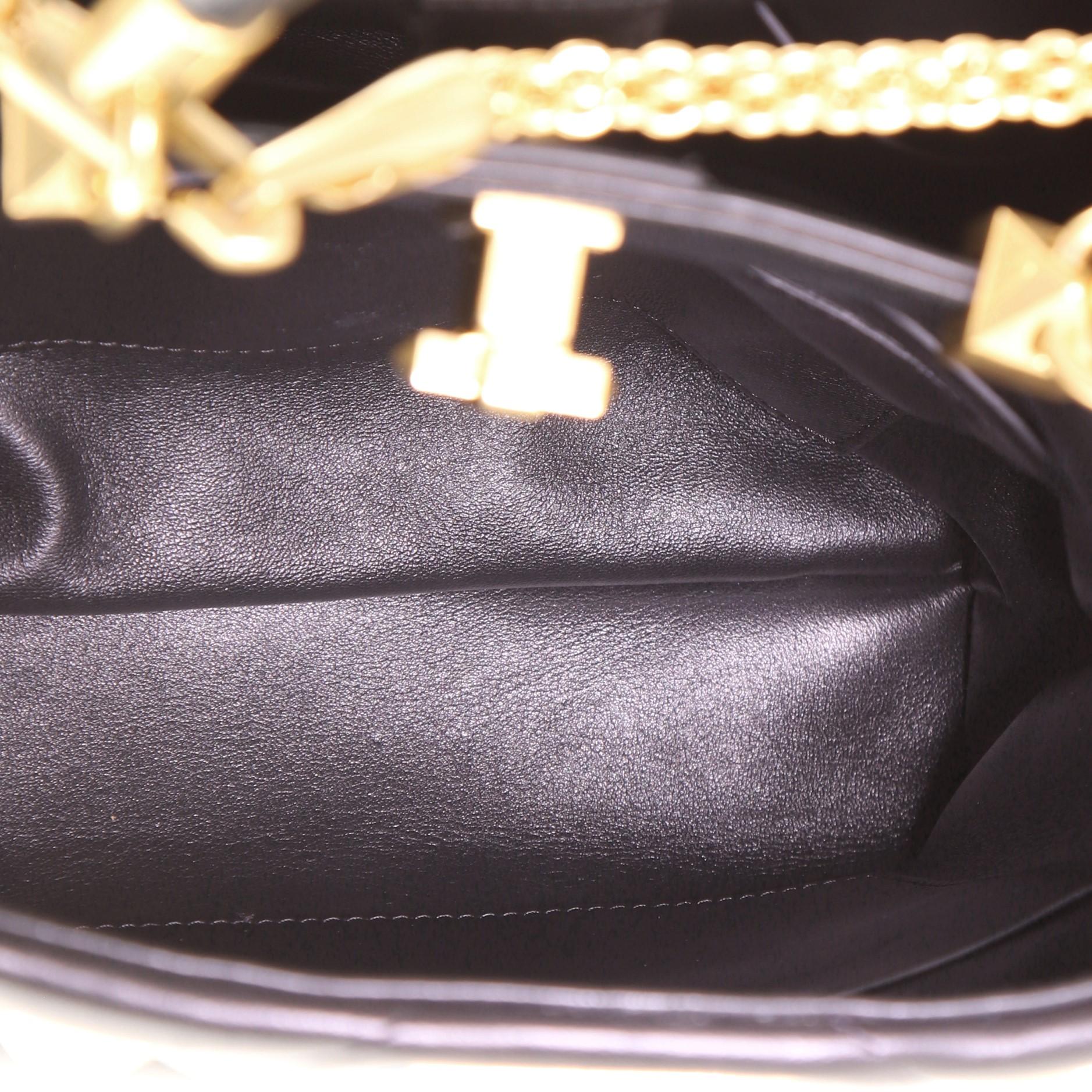 Valentino Valentino Römische Nieten Top Handle Tasche Gestepptes Leder Medium 1