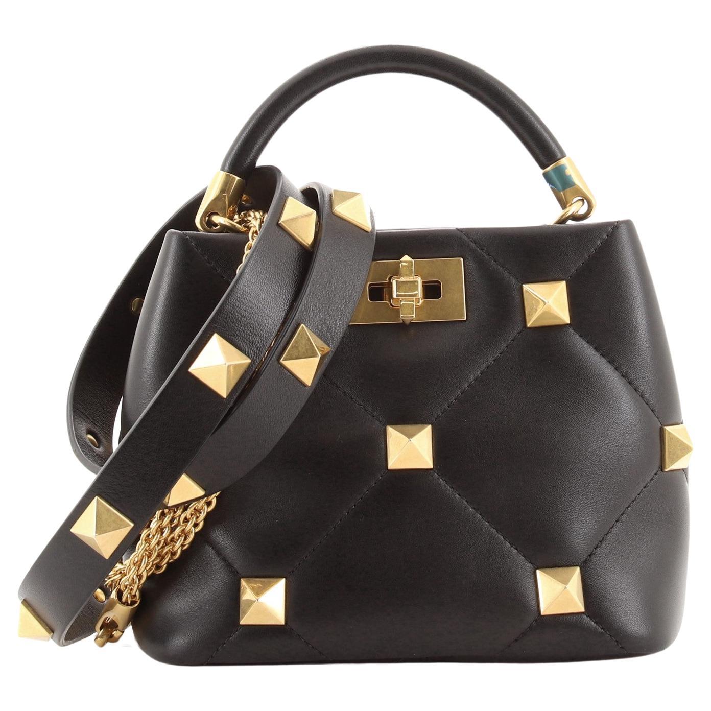Valentino Rockstud Top Handle Crossbody Bag Leather Small at 1stDibs