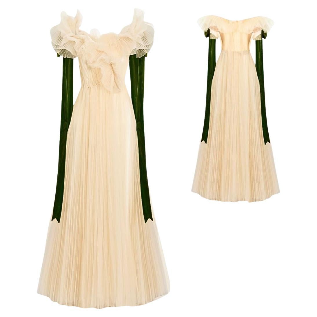 Valentino Abito da sera romantico in tulle primavera/estate 2018 taglia 38IT