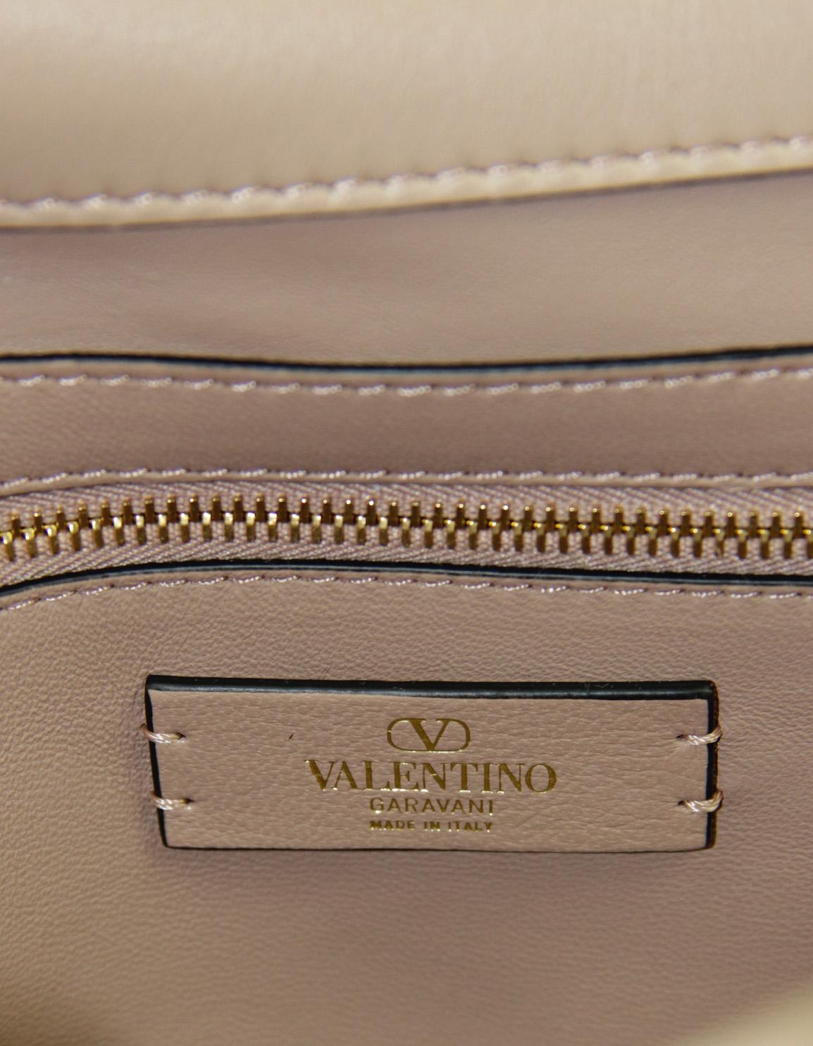 Valentino Rose Cannelle Beige Large Roman Studded Flap Bag rt $3650 3
