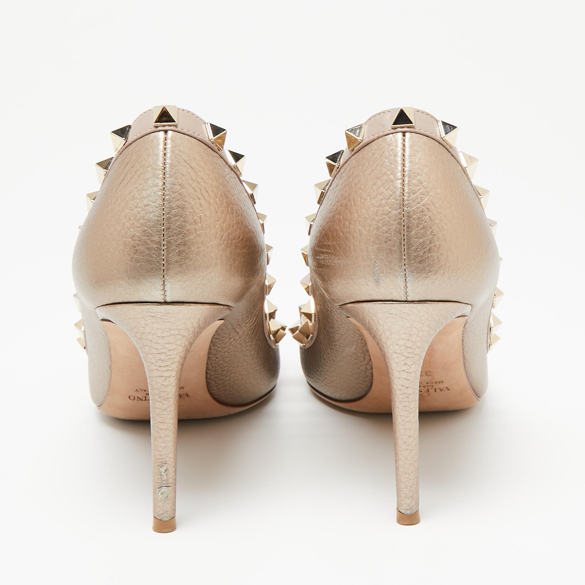 rose gold valentino shoes