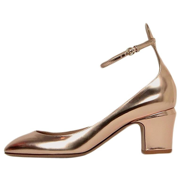 valentino shoes rose gold