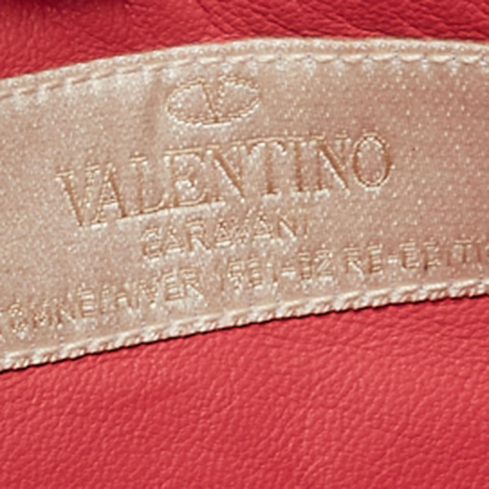 Women's Valentino Rose Pink Leather V Logo Shoulder Bag