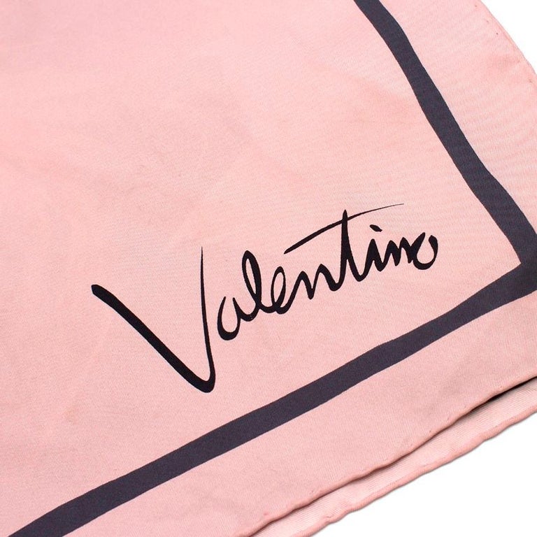 Valentino Rose-Print Silk Scarf For Sale at 1stDibs | valentino silk ...