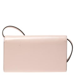 Valentino Rose Quartz Leather VCASE With Swarovski Crystals Clutch Bag